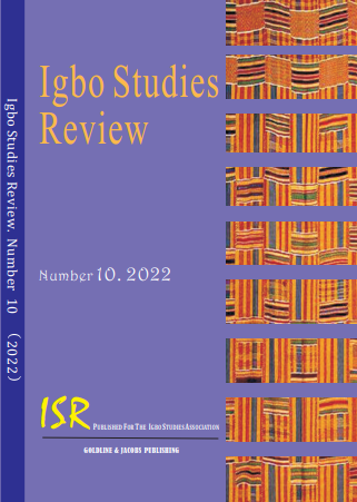 Igbo Studies Review, 10, 2022 cover